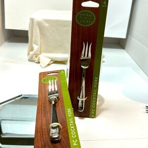 Cocktail fork by Dash of That Stainless steel dishwasher safe 2 sets of 4 = 8pcs
